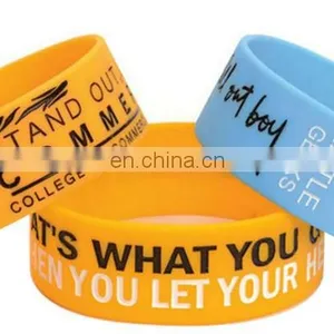 1 Inch Orange Silicon Engraved Wristbands thumbnail-6