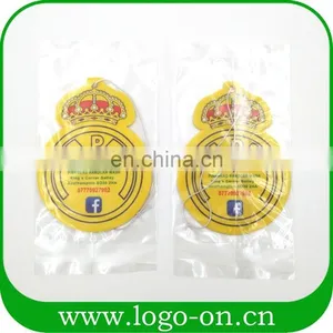 2017 Promotional Logo Printed Customized Scent Paper Air Freshener thumbnail-1