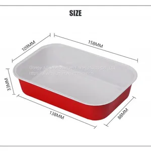390ml Aircraft Aluminum Foil Container / Airline Catering Trays thumbnail-1