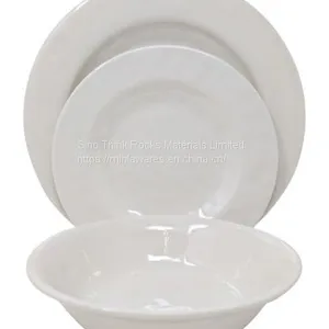 China Manufacturer Retro Rust Design Melamine Iran Dinner Sets Yellow Dish Gold Plastic Plate Set thumbnail-3
