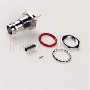 BNC Female Bulkhead Mount RF Coaxial Cable Electrical Terminal Wire Connector thumbnail-2