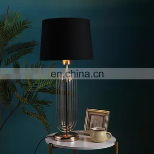 Nordic New Design Cheap Custom Luxury Gold Home Hotel Table Lamp for Bedside thumbnail-2