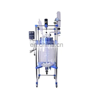 Lab Double Stirred Distillation Glass Reactor for Chemical thumbnail-1
