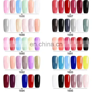 6 Bottles Set 7.5 ML Venalisa Soak Off UV Gel Nail Polish Basecoat Nail Art Color Gel Polish French Pink Make up Topcoat Gel Set thumbnail-6