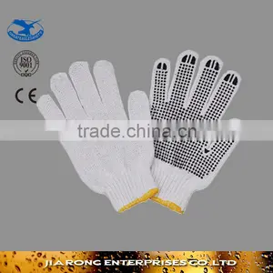OEM Available Cheap White Cotton Gloves With PVC Dots LG073 thumbnail-1
