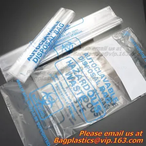 Biohazard Treatment Bags, Sterilized Bags, Disposal Bags, Waste Sacks, Hazardous Waste Bag With Ties thumbnail-4