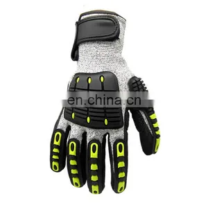 TPR Construction Industrial Cut Resistant Protective Impact Hand Safety Mechanic Working Gloves thumbnail-5