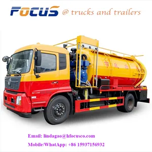 Isuzu Sewage Suction Truck,8000 Liters Sinotruck HOWO Sanitary Truck Combined Vacuum and Jet Suction Truck With Jetting Pump thumbnail-3