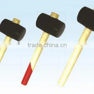 12OZ Rubber Hammer With Wooden Handle French Style thumbnail-1
