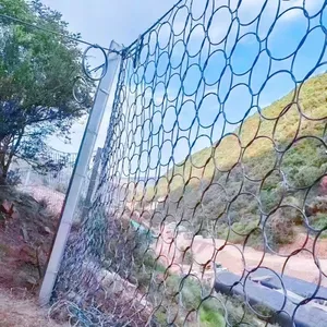 Flexible Debris Flow Barrier Steel Rope Rockfall Barrier With Ring Diameter 350 mm China Supplier thumbnail-1