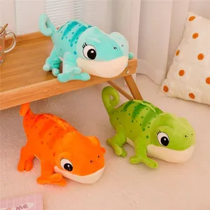 Wholesale Price Personalized Plushie Custom Design Super Soft Animals Doll Realistic Simulation Lifelike Stuffed Plush Lizard Chameleon Toys Factory thumbnail-1