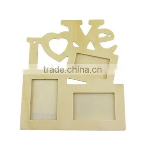 Photo Frame Hollow Love Wooden White Base DIY Picture Frame Art thumbnail-1