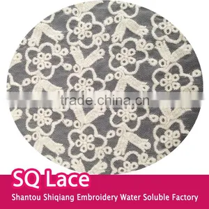 Whole Sale Lace Accessory Mesh Fabric Polyester Embroidery Full Lace for Garment thumbnail-1