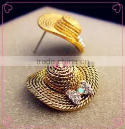 Fashion Earrings for Women 2016 Hot Selling Hat Earrings Women Summer Earring thumbnail-1