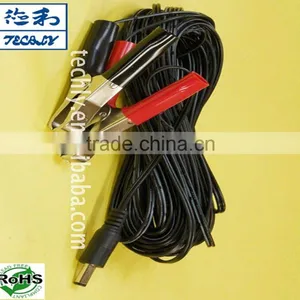 DC To Clamp 30A UL2468 22AWG 2000mm With DC5.5x2.1mm +Copper Clamp Extension Power Cable thumbnail-1