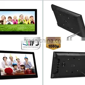 14 Inch Digital Photo Frame Widescreen IPS Panel 1600*900 16:9,photo , Music Video Playback, Full HD,AV In, VESA for Hanging thumbnail-1