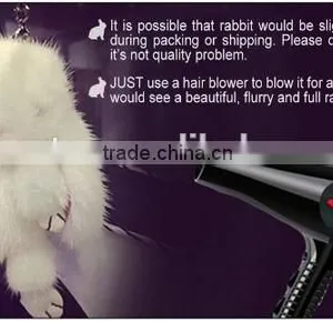 Rabbit Fur Baby Animal Nursery Doll Toys Home Decoration Pendant Hanging Ornements Christmas Gifts For Children thumbnail-2