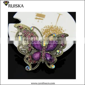 Caroline Fashion New Design Vintage Bow Brooch With Crystal thumbnail-1