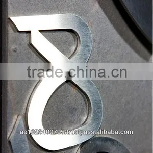 Unique Clock, Handmade Modern Wall Clock With Stone Veneer and Steel Numbers thumbnail-3