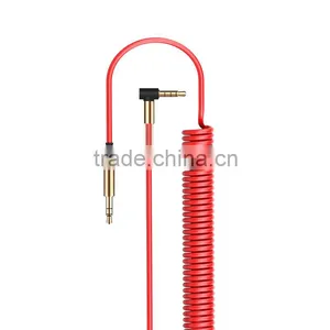 Joyroom S602 3.5mm Audio Cable 1.5M Universal Aux Spring Ure Stereo Audio Cable Male to Male MT-5794 thumbnail-1