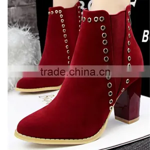 The Hottest Young Girl Thick Thigh Heel Rivet Germen Winter Boots thumbnail-2
