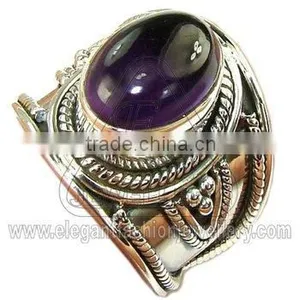 Silver Amethyst Rings thumbnail-1