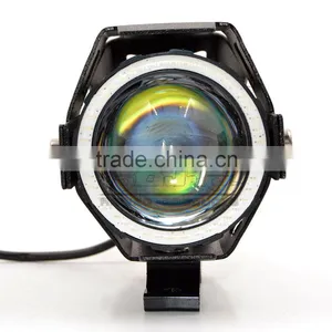 Waterproof Ultra Bright 12V 10W U7 Angel and Devl Eye LED Front Motorcycle Light Lamp Lighting thumbnail-3