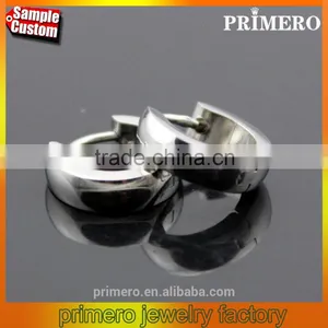 1 Pair Unique Cool Men's Stainless Steel Hoop Piercing Ear Earring Studs 2016 Hot Sale thumbnail-1