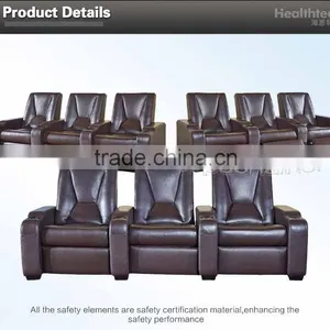 Dubai Brown 3 Seater Leather Recliner Furniture Sofa thumbnail-1