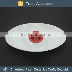 2016 Latest Cheap Ceramic Oval Snack Dish thumbnail-1