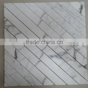 High Quality Polished Calacatta Marble Mosaic WithCompetitive Prices and Wall Mosaic thumbnail-1