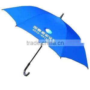 Blue Color Good Printed Logo Promotion Stright Rain Umbrella thumbnail-1
