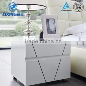 Bedroom Furniture Modern White Paint MDF Nightstand thumbnail-1