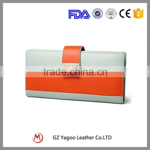 Contrast Color Low Price Ladies Leather Hand Made Women Wallet / Ladies Purse Quality Choice thumbnail-2