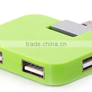 Portable Mini Cute Flat High Speed USB 2.0 HUB 4 Ports for PC Notebook Mac thumbnail-5