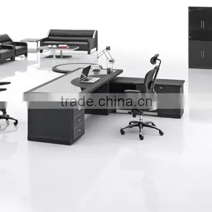 MT-32 Glass Table Wood Pvc Office Table Office Desk Set Executive Office Desk thumbnail-3