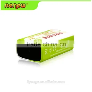 RENEW 720mAh 9 Volt Li-ion Rechargeable 9V Batteries Lithium-ion, 9 Pack thumbnail-5
