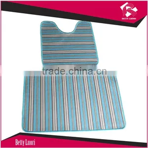 Popular Stripe Printed Bathroom Rug Set thumbnail-1