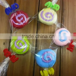 Cheap Bulk Christmas Gifts Sweet Cotton Promotional Lollipop Shape Towel Cake Supplier's Choice thumbnail-2