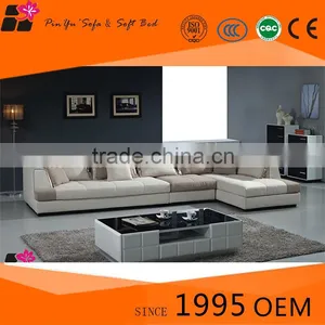 2015 Washable Fabric Corner Sofa For Sale, L-Shaped Chaise With Recliner thumbnail-1
