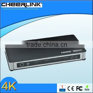 CHEERLINK 3D Supported 1080P 4*4 HDMI True Matrix / Full HD HDMI Switcher 4X2 w/ RS232 Function thumbnail-1