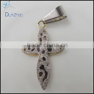 Fashion Wholesale Stainless Steel Mini Cross Pendent thumbnail-2