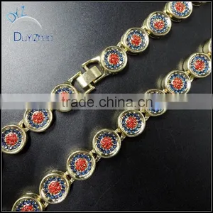 Hip Hop Hot Sale Fashion Gold Plated Flower Diamond Necklace thumbnail-1