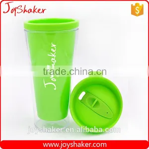 400ml BPA Free Double Wall Plastic Cup With Screw On Lid thumbnail-3