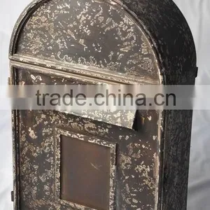 Antique Metal Mailbox Post Box thumbnail-1