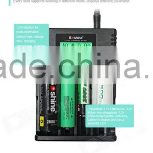 Best Ni-MH, NiCd, Lithium Ion Battery Charger LCD Soshine SC-H4 Battery Charger for 18650 26650 16340 16400 AA AAA Battery thumbnail-6
