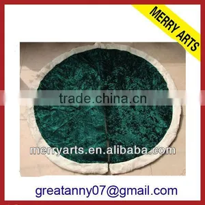 Futian Market Yiwu China Cheap Green Christmas Sequin Tree Skirt thumbnail-1