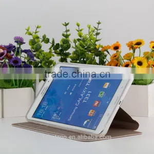 Flip Stents pu Leather Holster Tpu Transparent Soft Shell 8.0 Inch Case For Galaxy Tab4 Tablet T330 T331 thumbnail-2