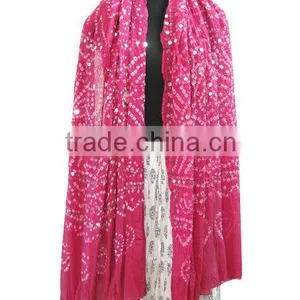 Lehenga Choli Wear Rajasthani Pink Cotton Bandhej Dupatta thumbnail-1
