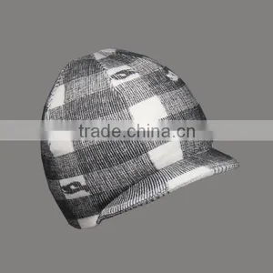 CUSTOM 3D PRINTING FLAT BRIM KNITTED WINTER HAT WHOLESALE LOGO thumbnail-2